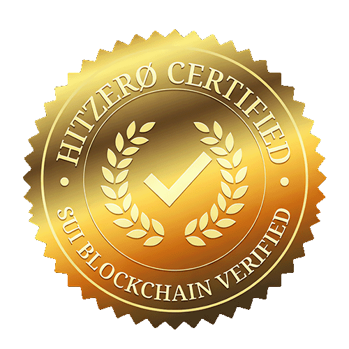 HitZERØ Certified seal, Sui blockchain verified, the one-click proof of commercial rights that comes with every track